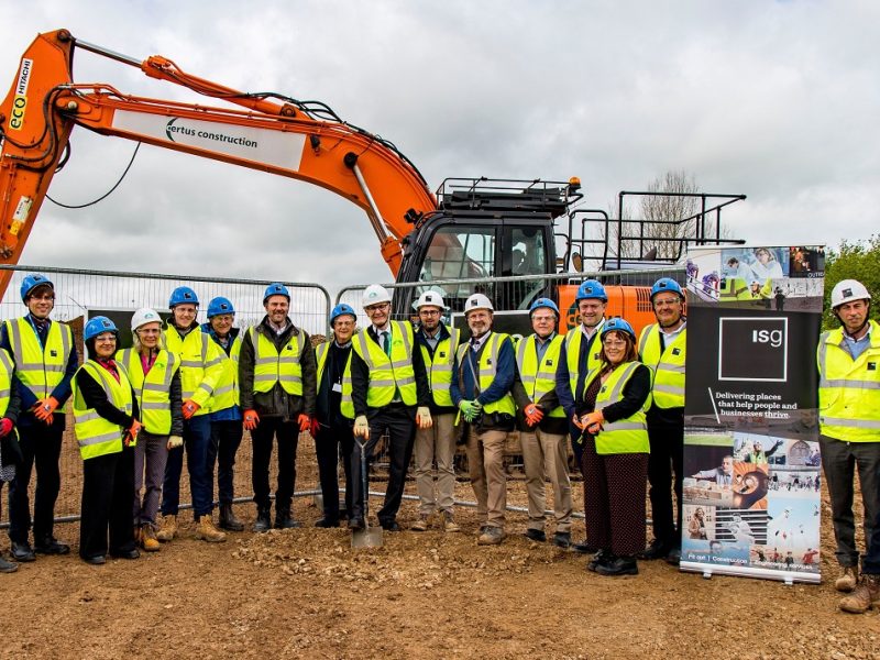 A ground-breaking ceremony was held in May, held to mark to the start of work to build the new Two Bridges Academy.