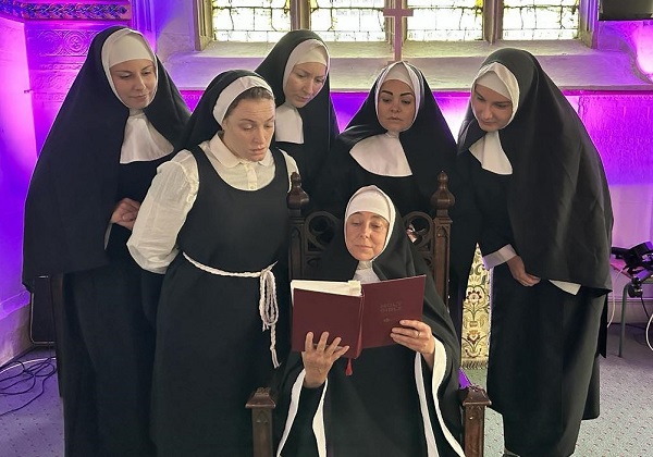 ess Ackroyd, Frith Lewis, Emily Jones, Angie Moran, Donna Edmonds and Alice Holmes get into their Sister Act habits.