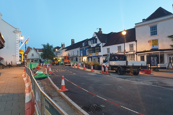 Thornbury High Street works underway in July 2023