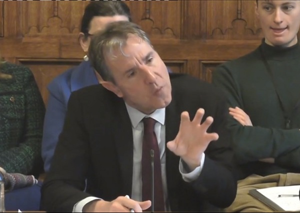 Dan Norris addresses the Select Committee hearing