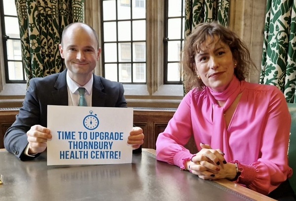 Thornbury MP Luke Hall with Health Secretary Victoria Atkins