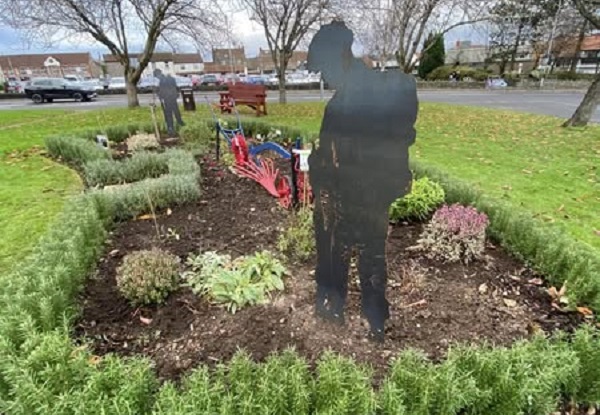 The Tommy statues at the Remembrance Garden in Rock Street, Thornbury