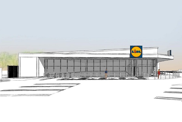 An artist's impression of how the proposed Lidl in Thornbury would look (Image: SMR Architects/Lidl)