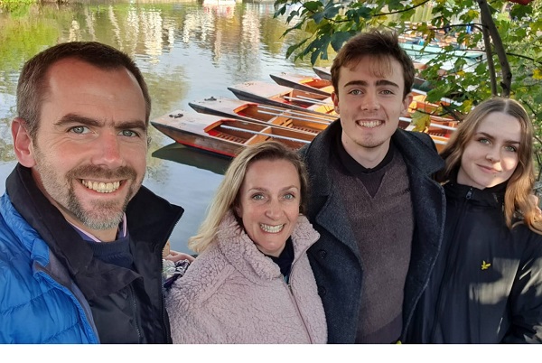 Stephen Hales with wife Helen, son Jacob and daughter Keelin